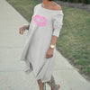 Lippen-Druck-T-Shirt-Kleid