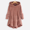 Damen Warme Kapuzenpullover mit Großer Tasche