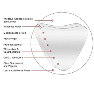 Anti-Falten-wiederverwendbares Silikon-Pflegepolster