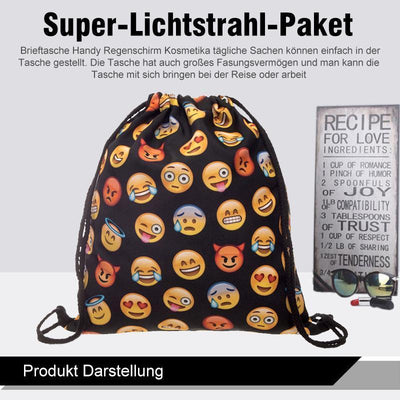 Interessante Emoticon Tunnelzugstasche