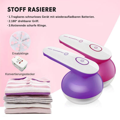 Tragbarer Strickwollekugel- Entferner, mit Konvertierungsstecker