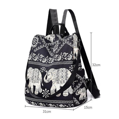 Böhmischer Elefant Nylon Rucksack