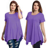 Locker geschnittenes bequemes Panel-T-Shirt