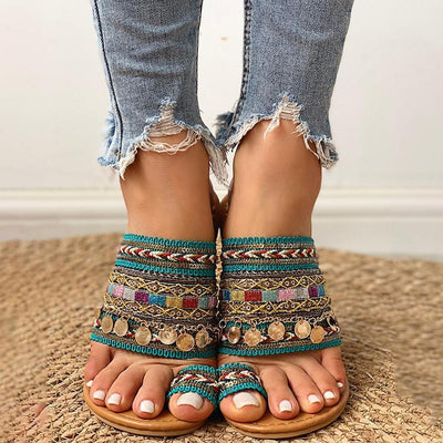 Ethnische Boho-Stil Zehenring Sandalen