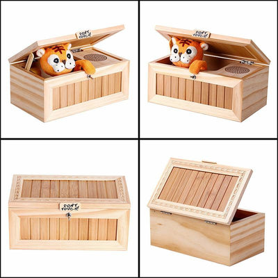 Lustiger Tiger in einer Box