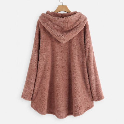 Damen Warme Kapuzenpullover mit Großer Tasche