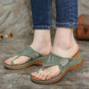 STICKEREI KOMFY WEDGES SANDALEN