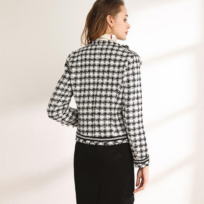 Damen Herbst Karo Mantel