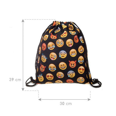 Interessante Emoticon Tunnelzugstasche