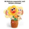 Tanzen Sonnenblumen Sänger mit Saxophon, lustiges Spielzeug