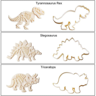 Dinosaurier Ausstechform Set - 3 Muster
