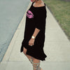Lippen-Druck-T-Shirt-Kleid