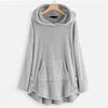 Damen Warme Kapuzenpullover mit Großer Tasche