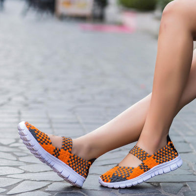 Atmungsaktive gestrickte Sommer Damen Freizeitschuhe