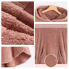 Damen Warme Kapuzenpullover mit Großer Tasche