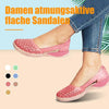Damen flache Sandalen mit abgerundeten Zehen