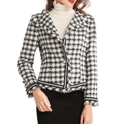 Damen Herbst Karo Mantel