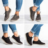 Flache Wildleder-Freizeitschuhe der Frauen runde Zehe