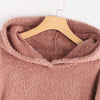 Damen Warme Kapuzenpullover mit Großer Tasche